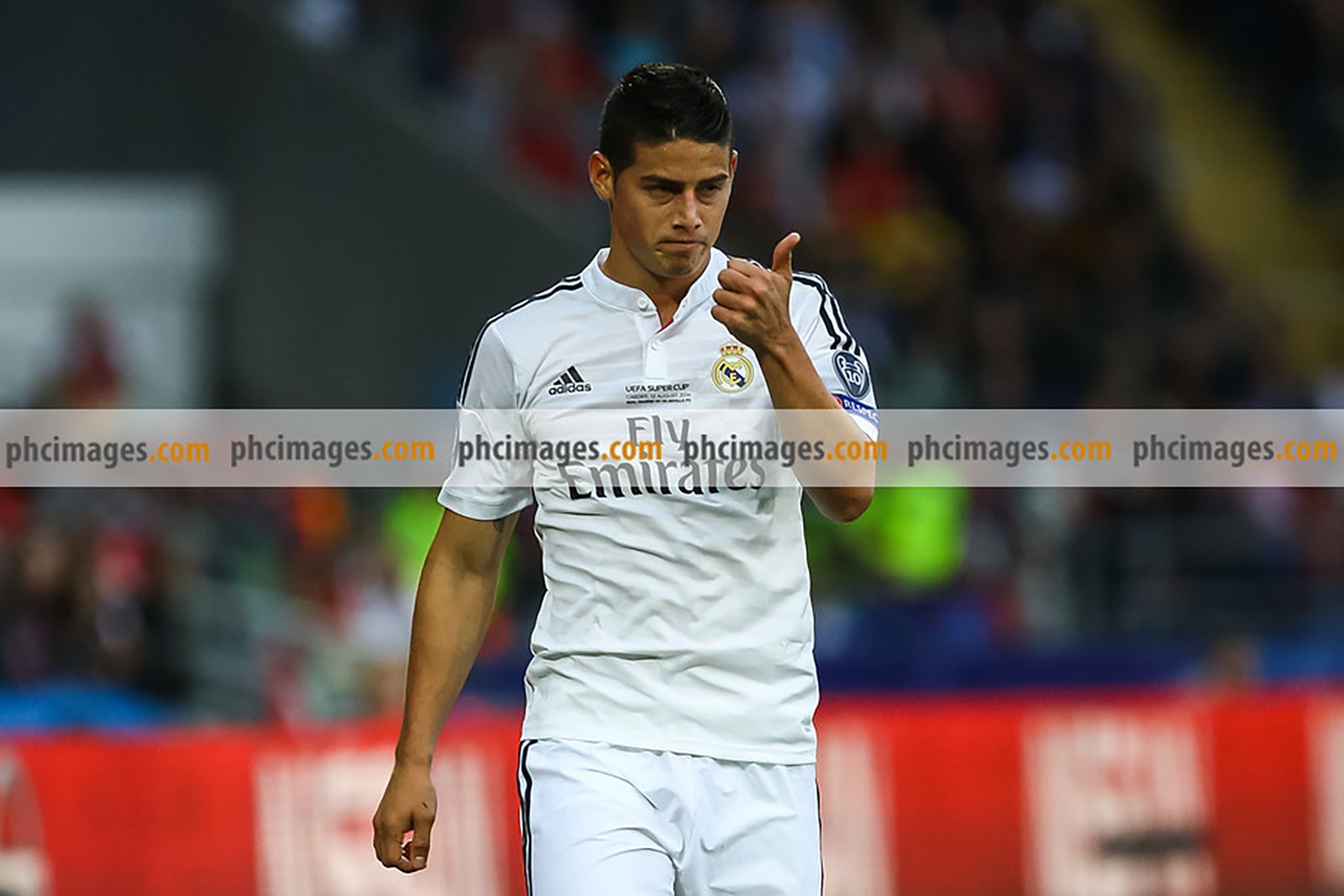 James Rodriguez gives the thumbs up