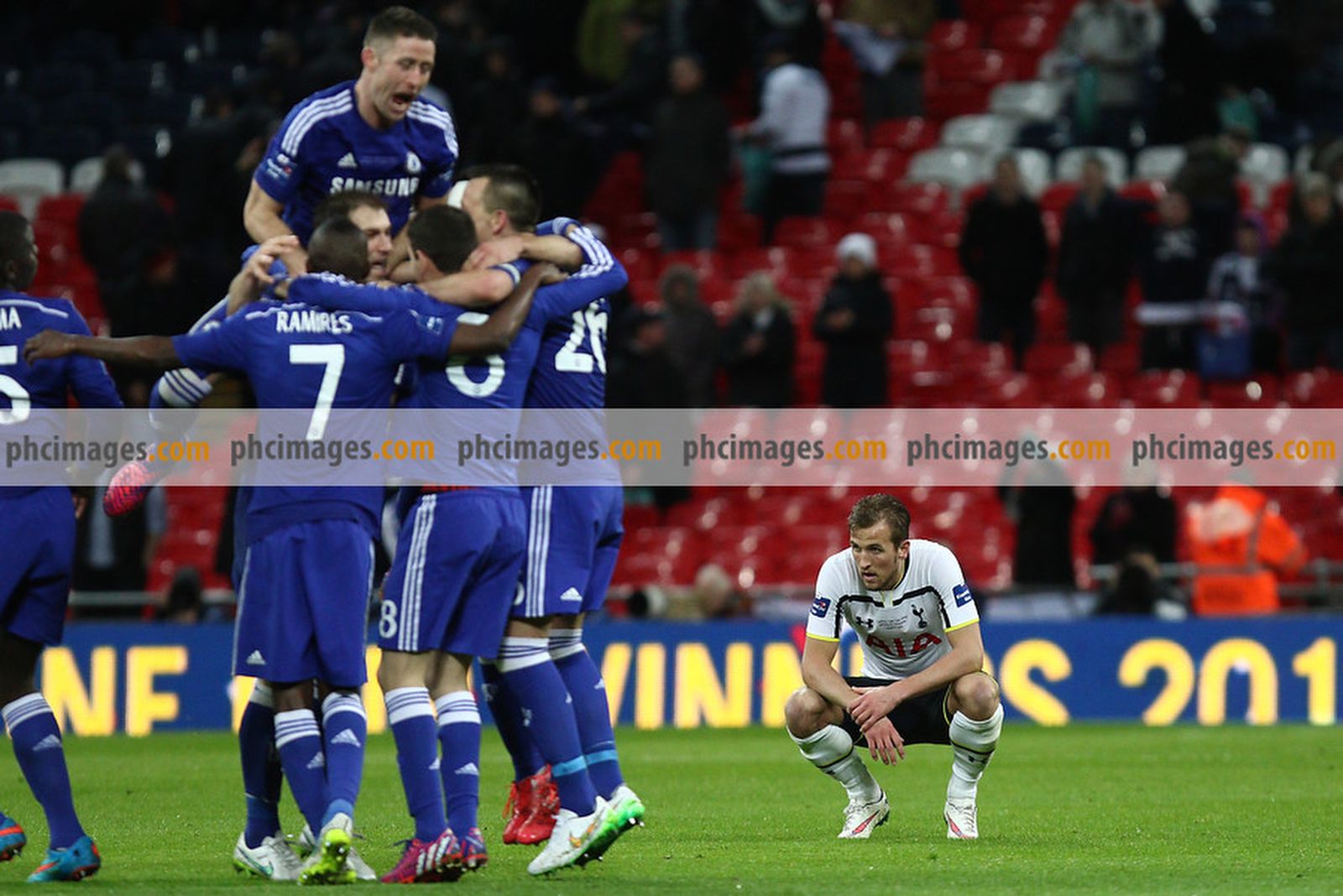 Harry Kane looks dejected at full time