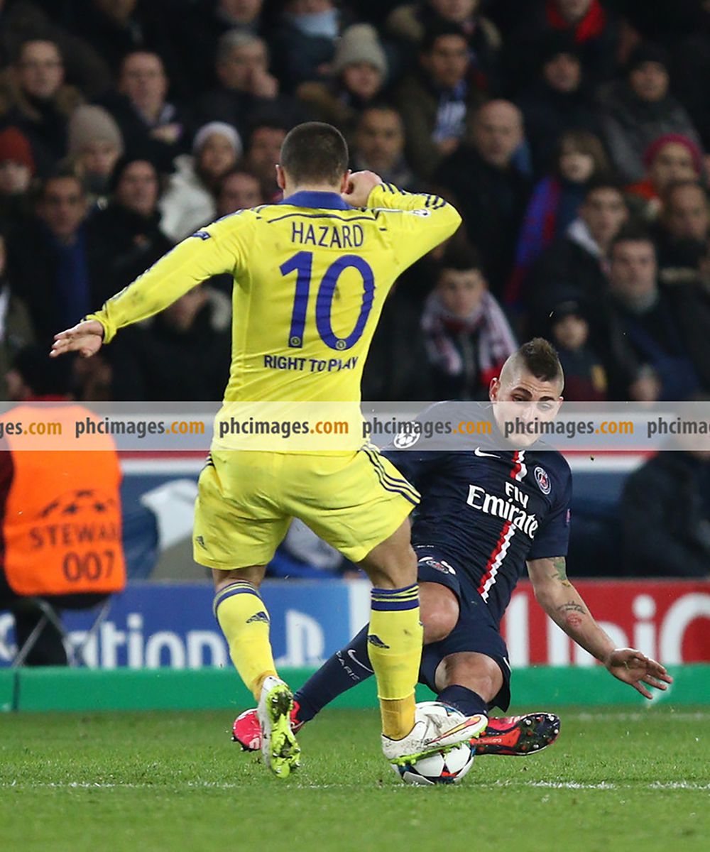 Verratti tackles Hazard