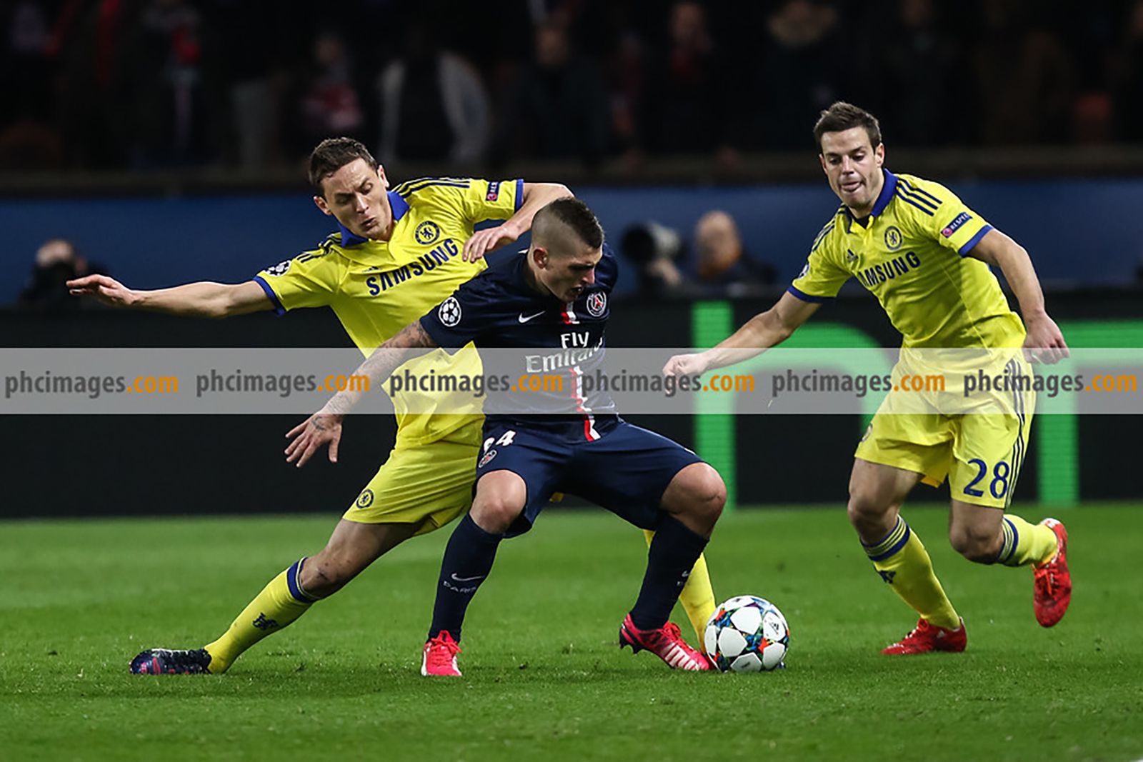 Matić and Azpilicueta tackle Verratti