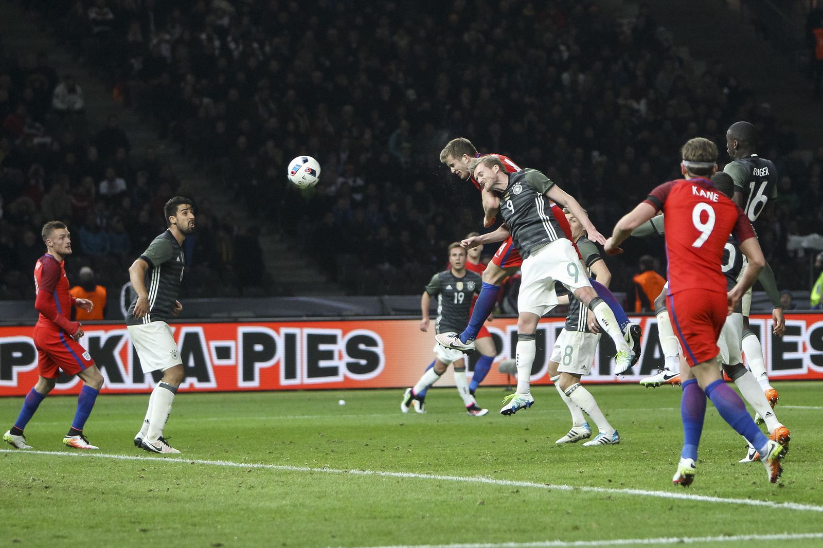 Eric Dier scores England’s winner in Berlin. It’s a fairly standard goal picture but it’s the moment England came from behind to win away in Germany — always a big moment, even if it was 'just' a friendly. (135mm, ISO2500, 1/1250th, f2.8)