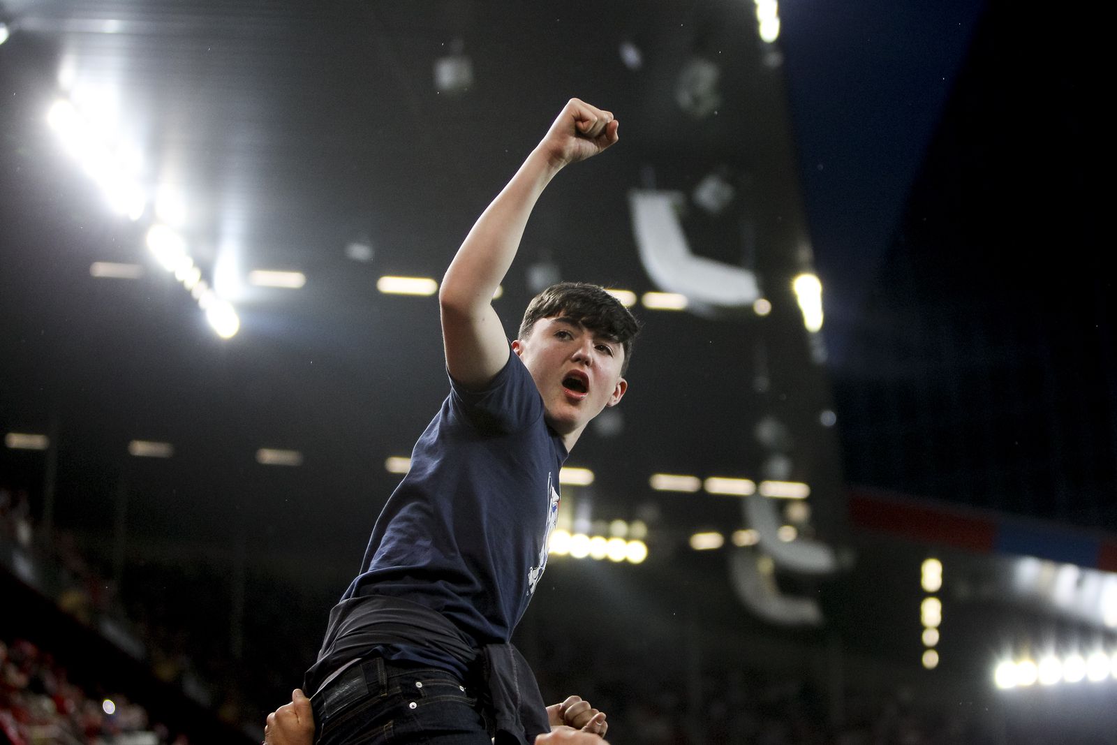 Jurgen Klopp and a Liverpool fan celebrate their goal during the UEFA Europa League Final in Basel. I was at the wrong end for everything during the match and a broken ethernet adapter meant I struggled to send anything out either, but looking back there are a few frames I’m pleased with. (400mm, ISO3200, 1/200th, f2.8 & 70mm, ISO2000, 1/1600th, f2.8)