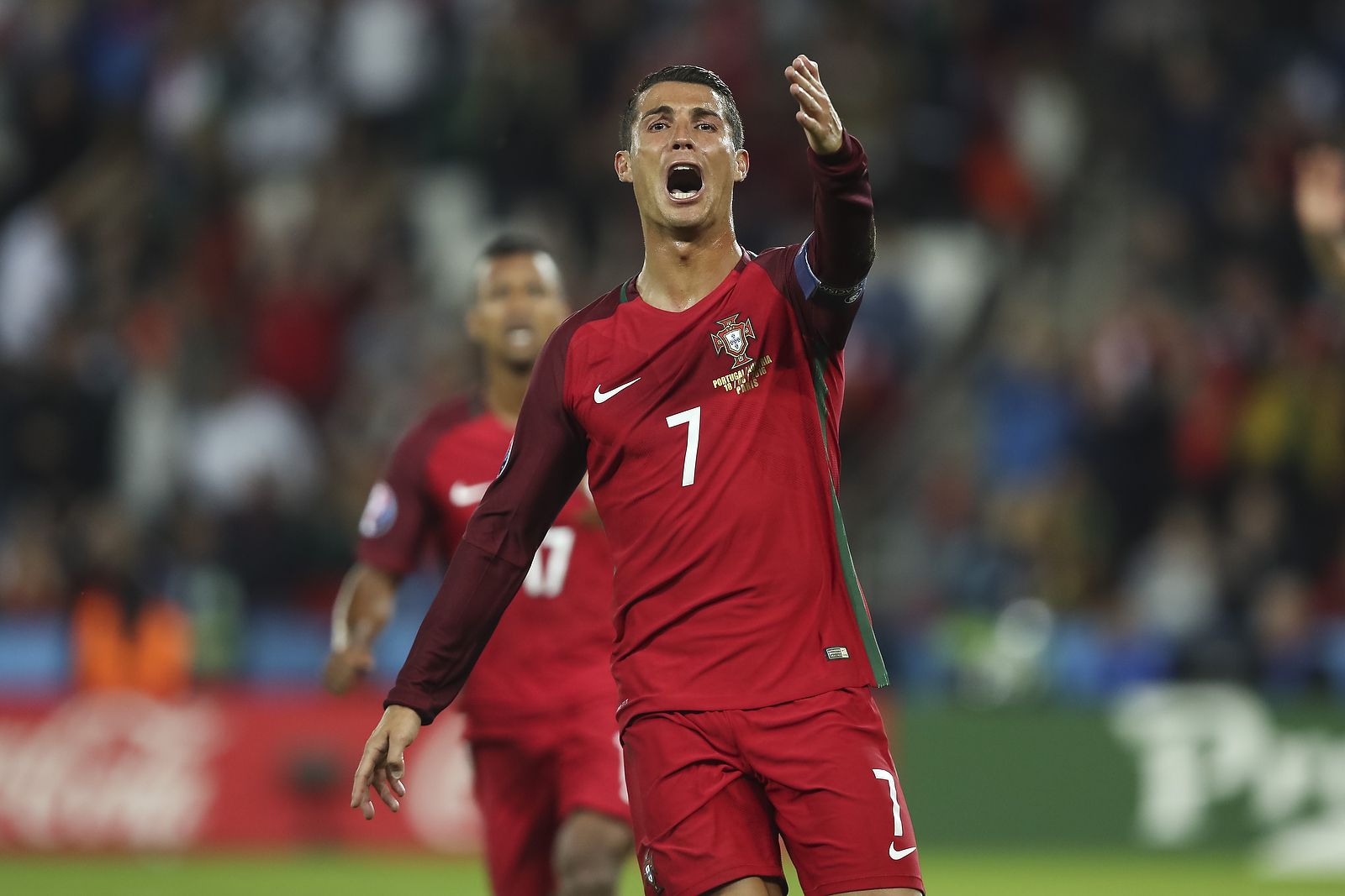 Ronaldo looks dejected after a goal is disallowed. Diddums