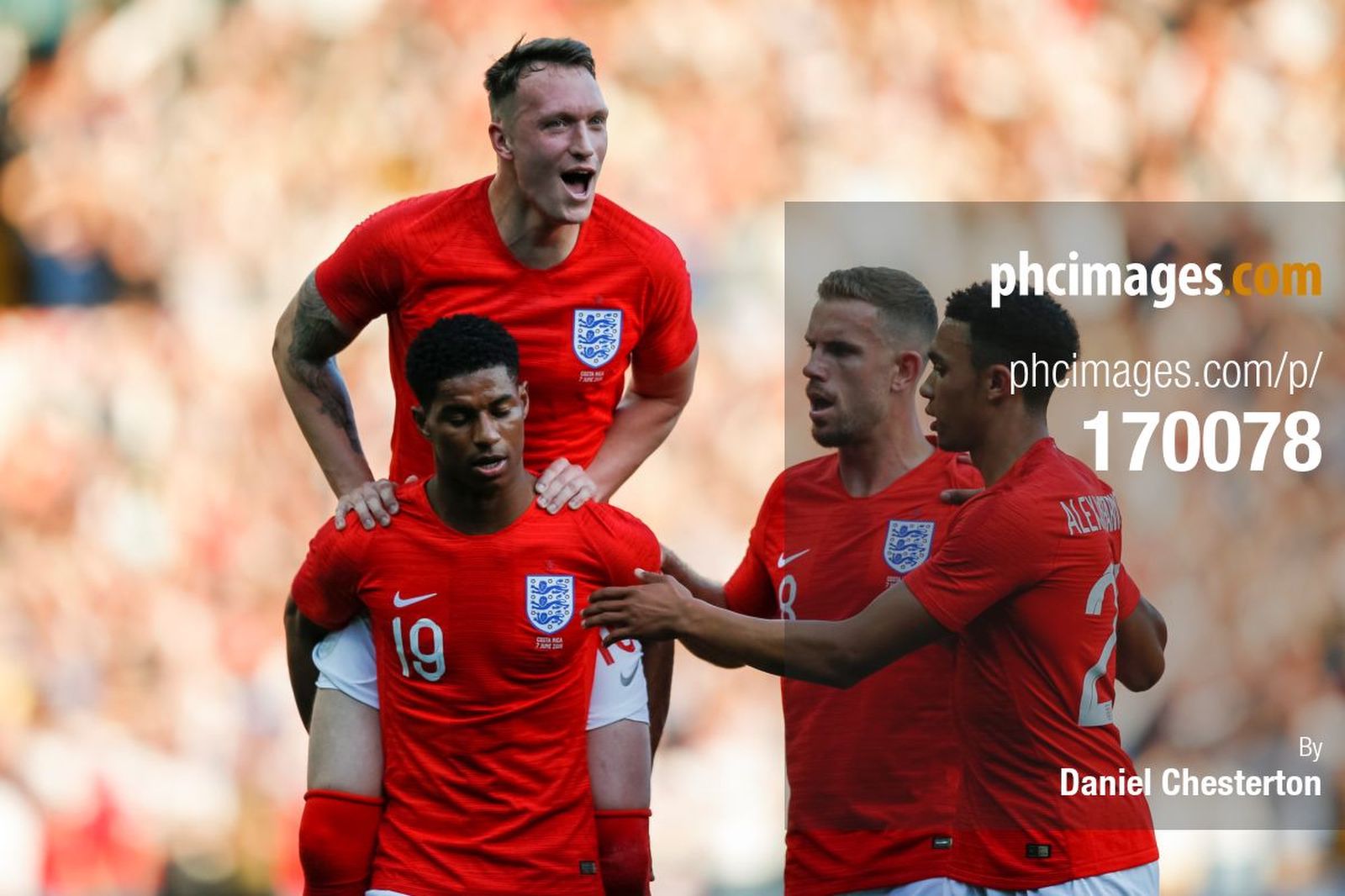 Marcus Rashford celebrates scoring with Phil Jones