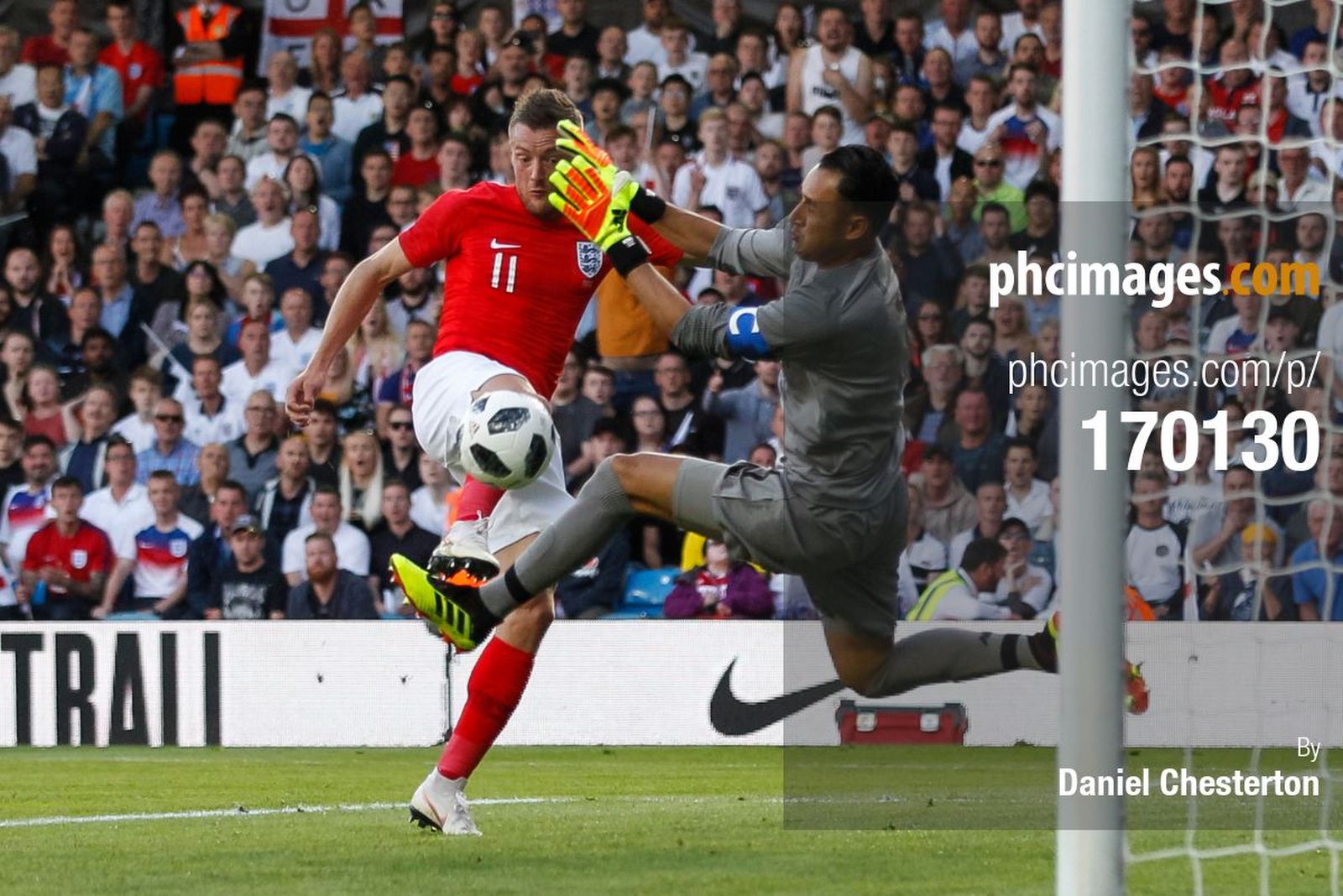 Navas saves from Jamie Vardy