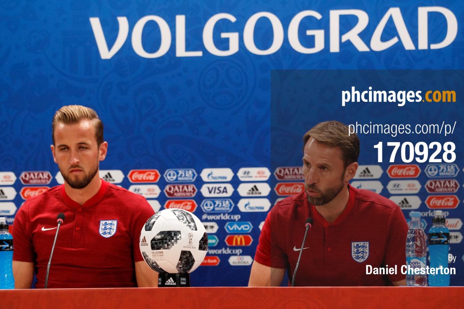 Harry Kane and Gareth Southgate, in Volgograd