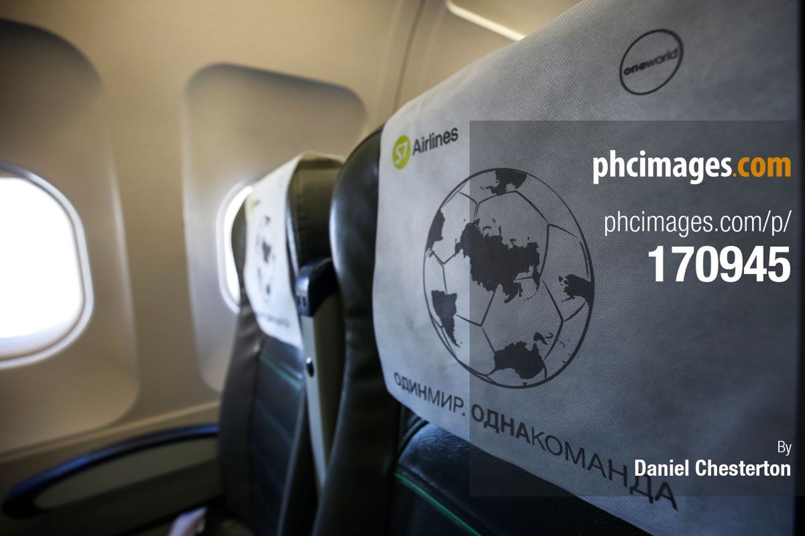 World Cup seat covers on our plane