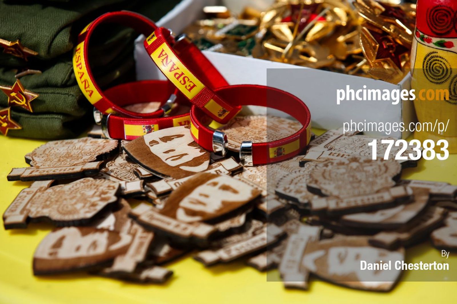 Merchandise on sale near the ground