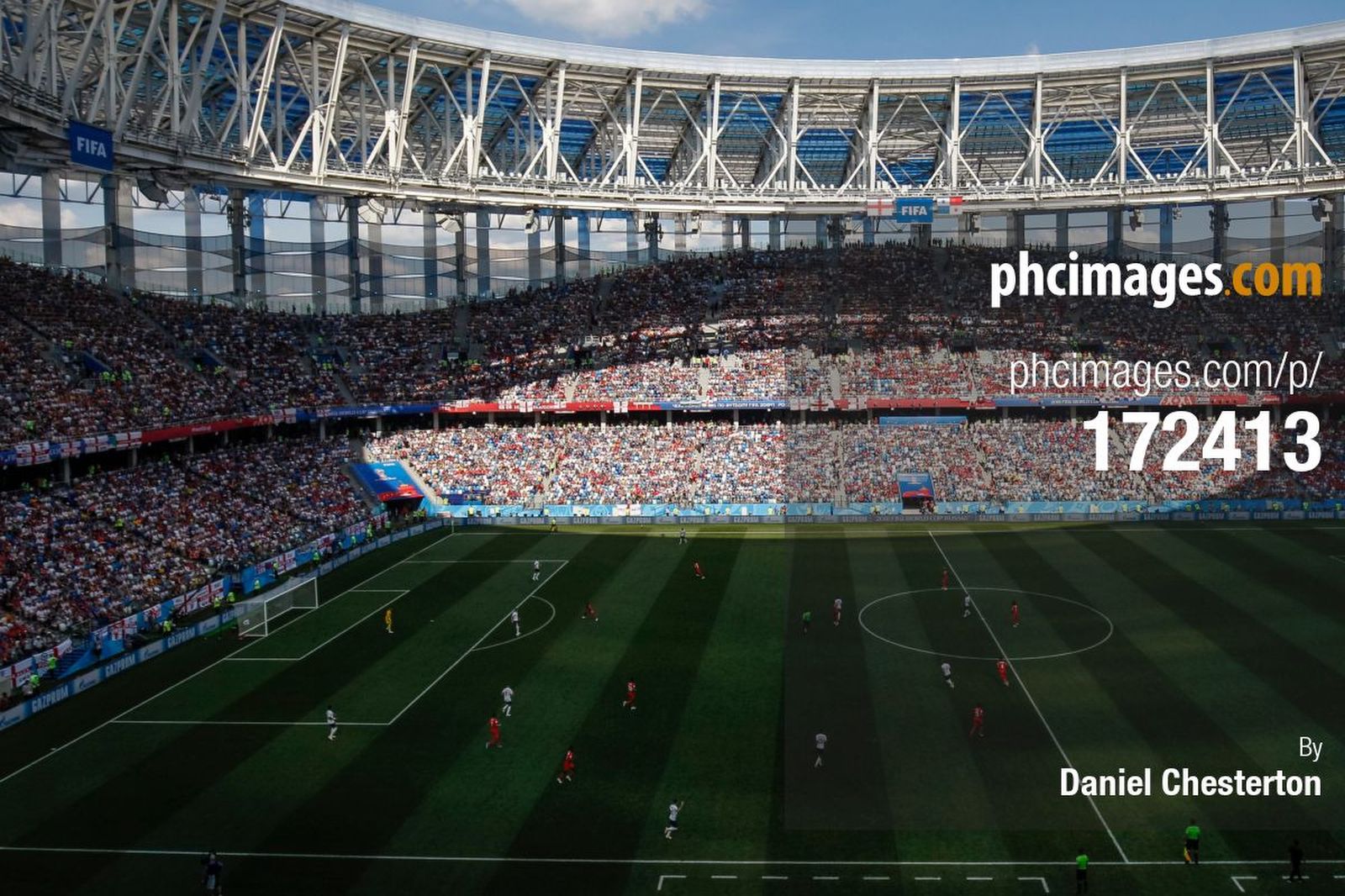 A general view from the tribune of England v Panama