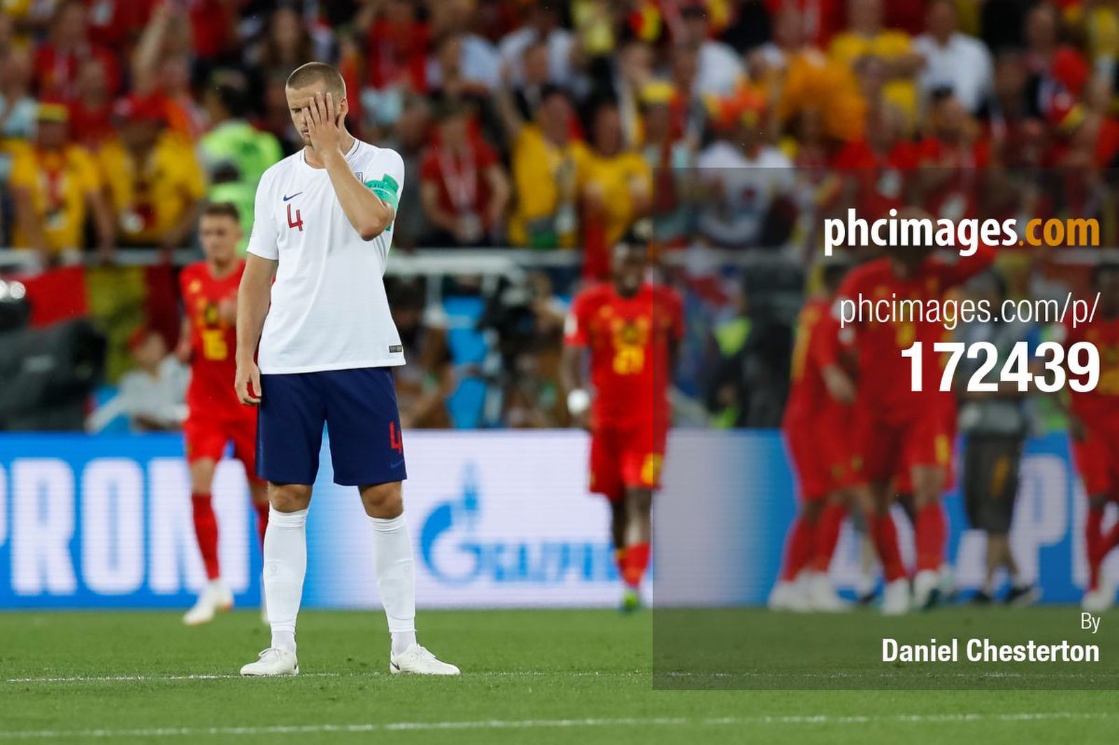 Eric Dier looks dejected after England concede