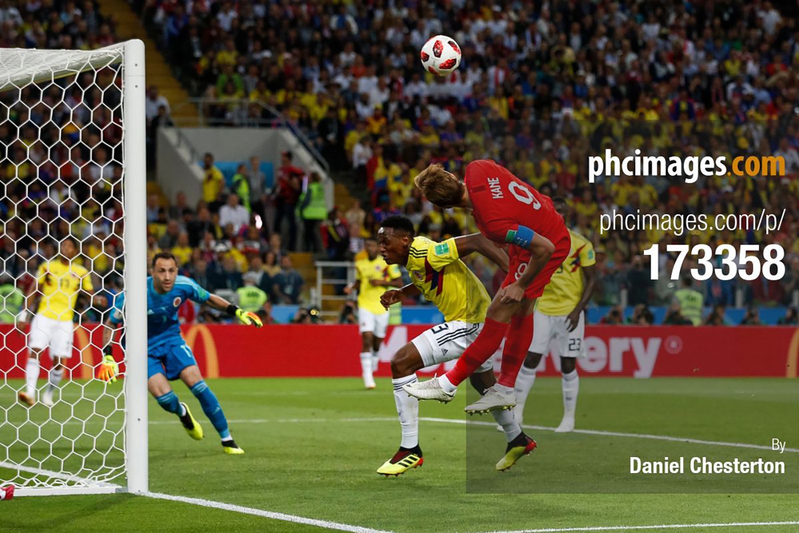 Harry Kane goes close at the back post