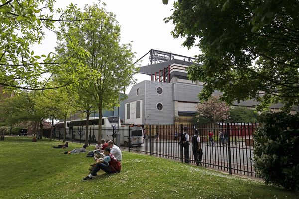 Fans relax in Priory Park before a match