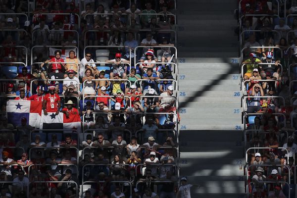 Panama fans watch on against England