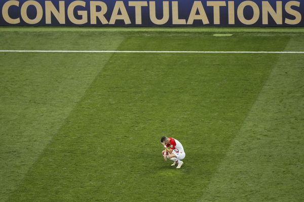 Croatia's Ivan Perišić looks dejected after losing the FIFA World Cup Final