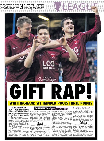 Portsmouth v Hartlepool