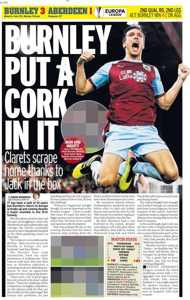 Jack Cork celebrates